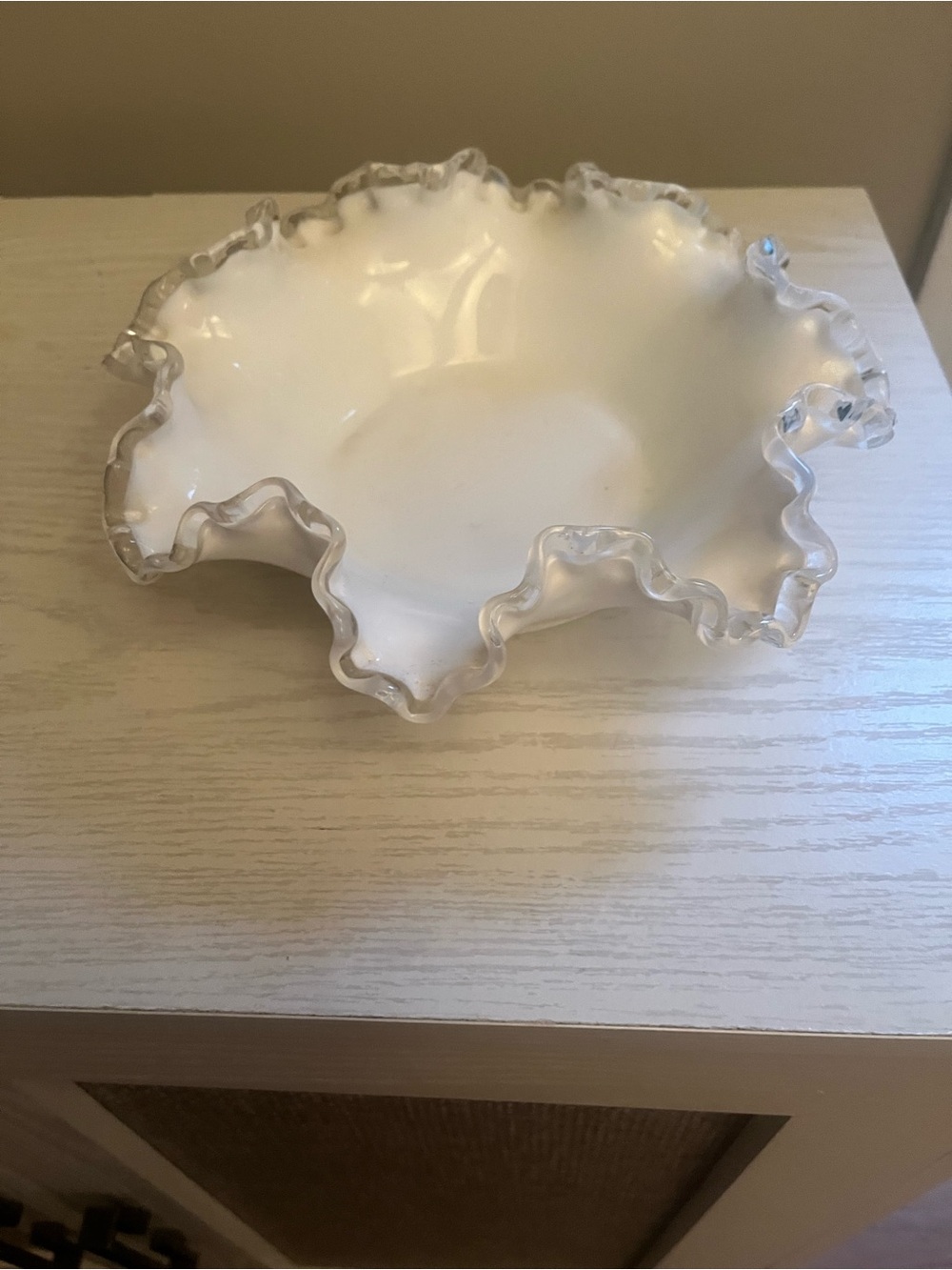 Fenton White Fluted Decorative Bowl